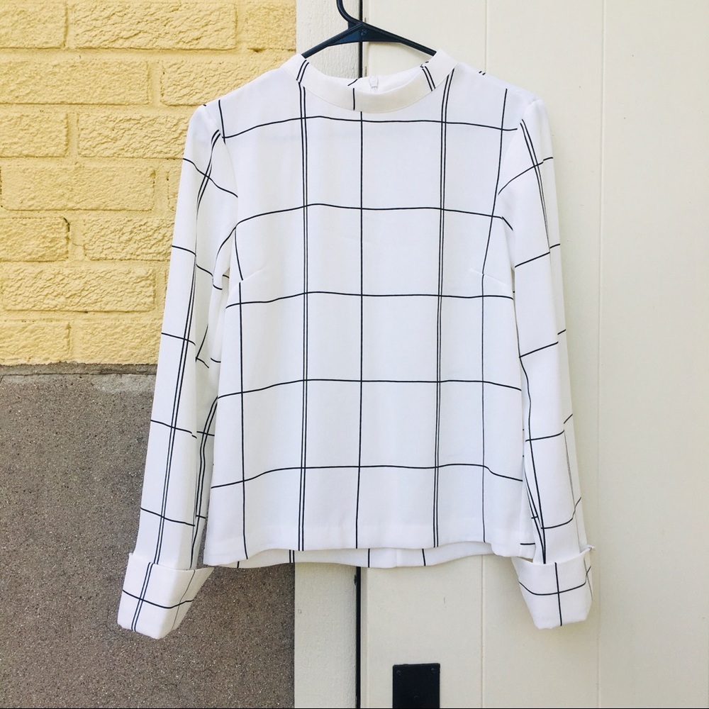 Small White Polished Blouse